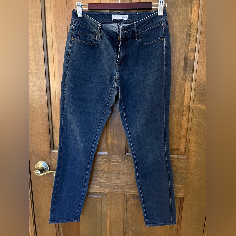 LOFT Dark Blue Petite Curvy Skinny Jean